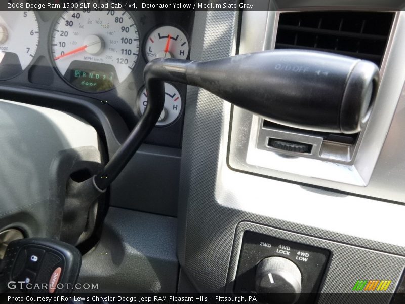 Detonator Yellow / Medium Slate Gray 2008 Dodge Ram 1500 SLT Quad Cab 4x4