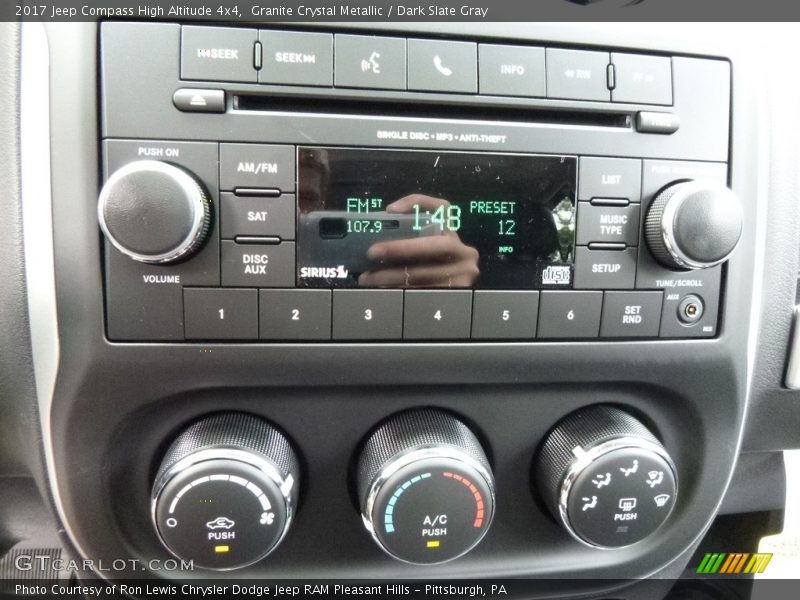 Controls of 2017 Compass High Altitude 4x4