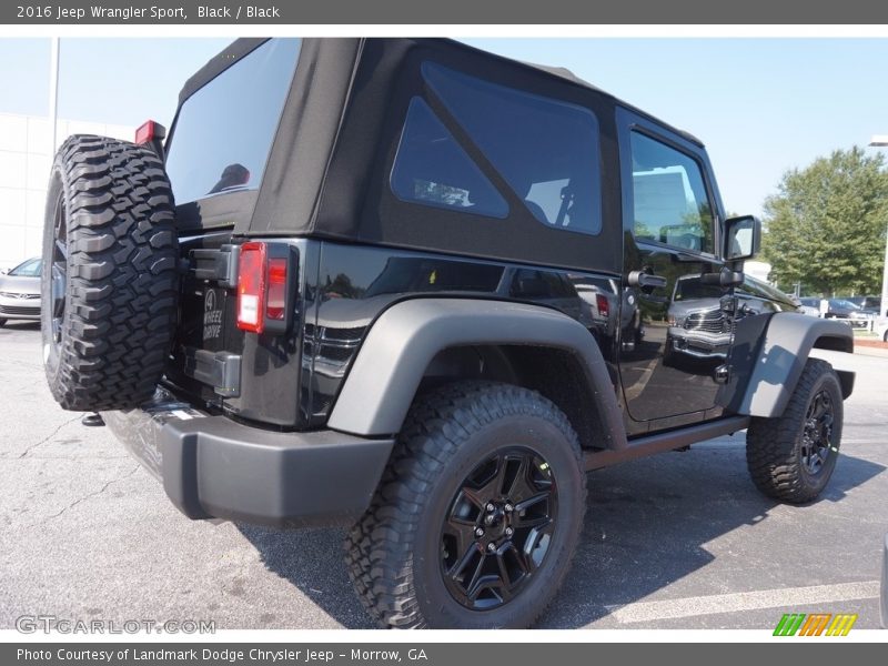 Black / Black 2016 Jeep Wrangler Sport