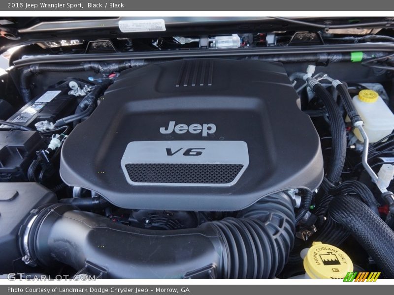 Black / Black 2016 Jeep Wrangler Sport