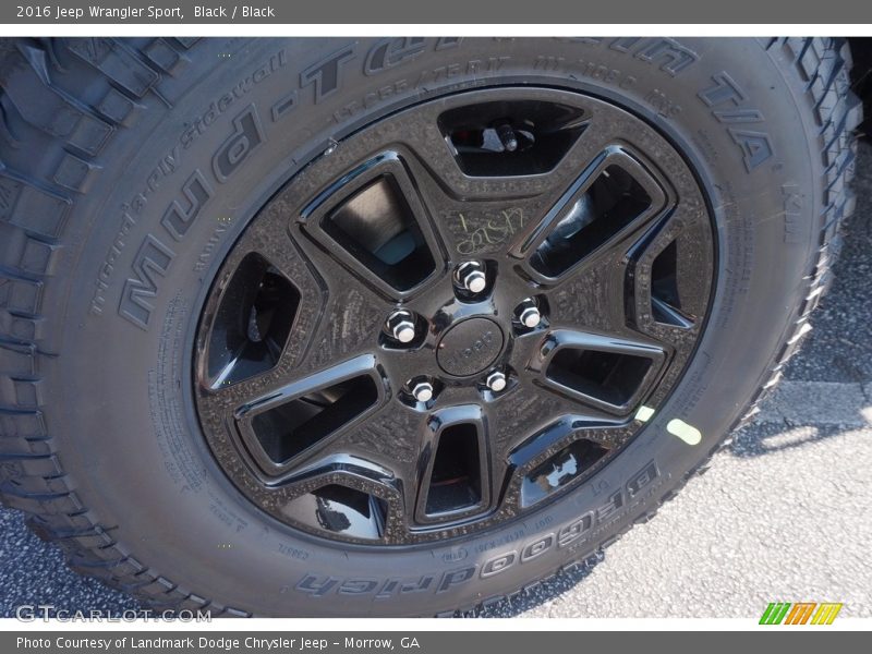 Black / Black 2016 Jeep Wrangler Sport