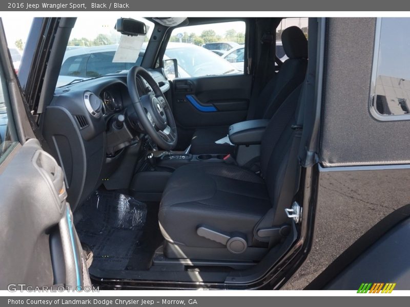 Black / Black 2016 Jeep Wrangler Sport