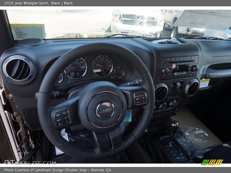 Black / Black 2016 Jeep Wrangler Sport