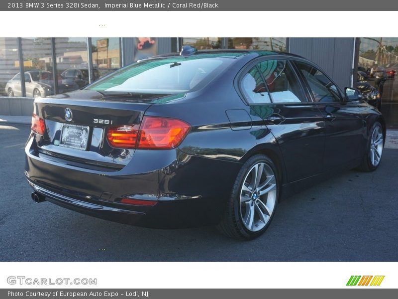 Imperial Blue Metallic / Coral Red/Black 2013 BMW 3 Series 328i Sedan