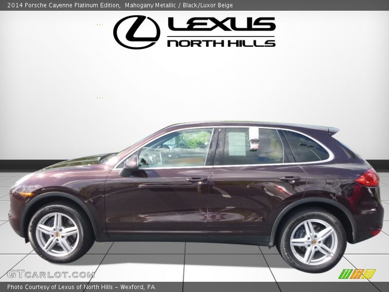 Mahogany Metallic / Black/Luxor Beige 2014 Porsche Cayenne Platinum Edition