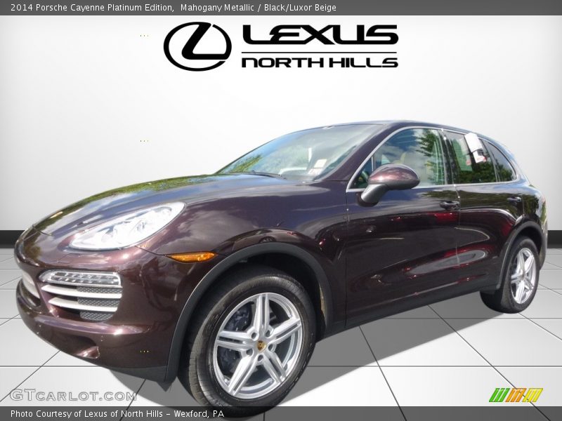 Mahogany Metallic / Black/Luxor Beige 2014 Porsche Cayenne Platinum Edition