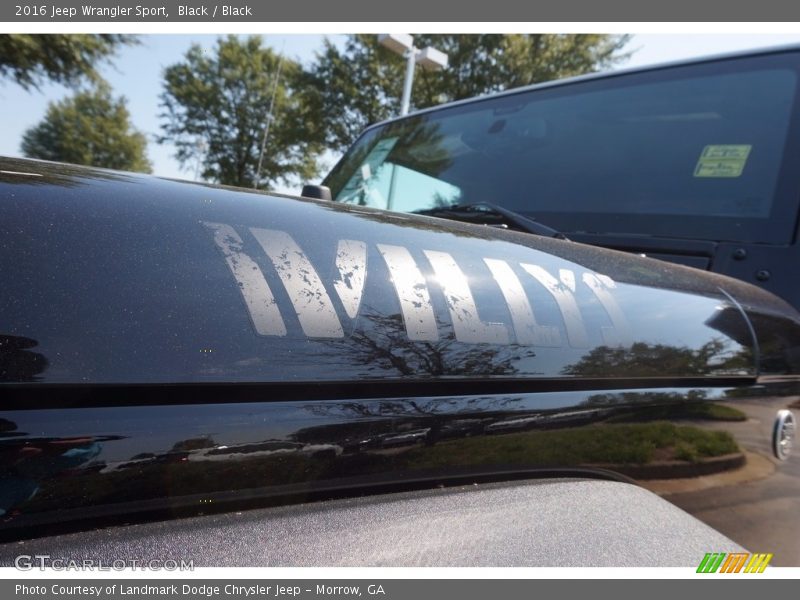 Black / Black 2016 Jeep Wrangler Sport