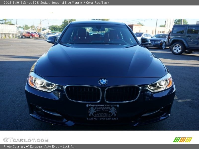 Imperial Blue Metallic / Coral Red/Black 2013 BMW 3 Series 328i Sedan