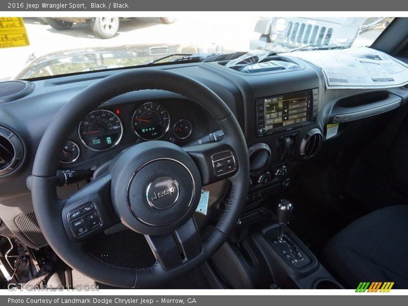 Black / Black 2016 Jeep Wrangler Sport