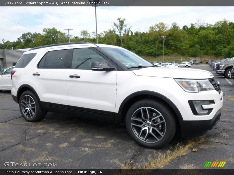 White Platinum / Ebony Black 2017 Ford Explorer Sport 4WD