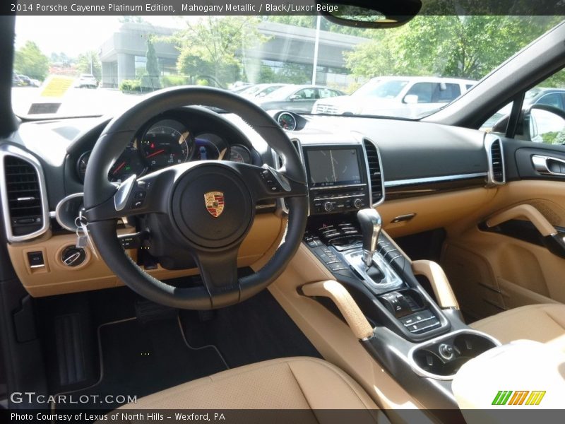 Mahogany Metallic / Black/Luxor Beige 2014 Porsche Cayenne Platinum Edition