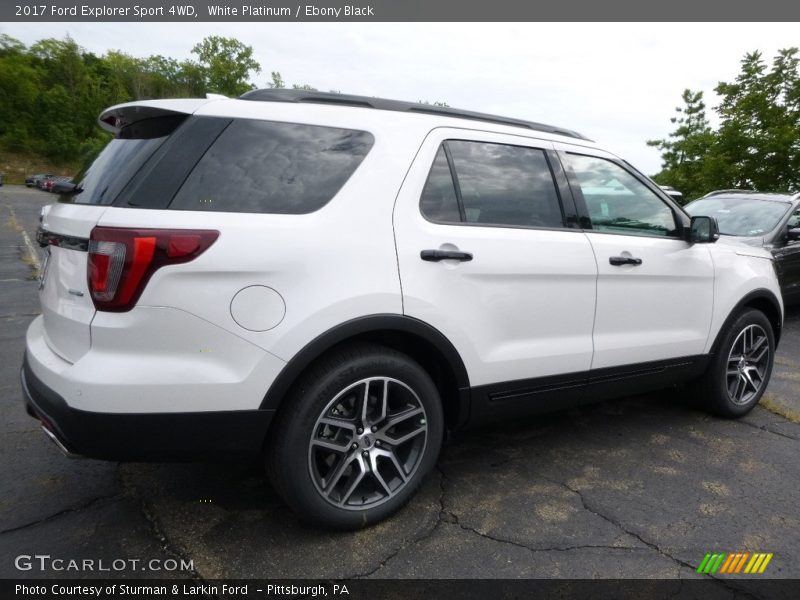White Platinum / Ebony Black 2017 Ford Explorer Sport 4WD