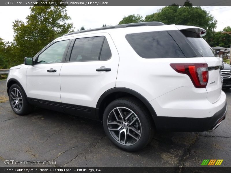 White Platinum / Ebony Black 2017 Ford Explorer Sport 4WD