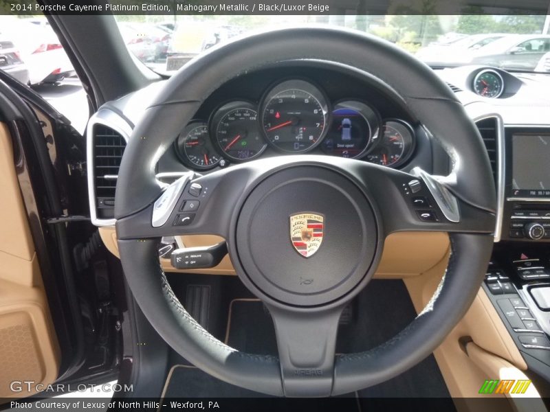 Mahogany Metallic / Black/Luxor Beige 2014 Porsche Cayenne Platinum Edition