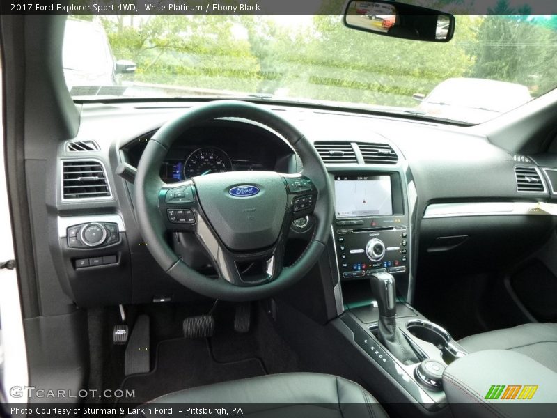 White Platinum / Ebony Black 2017 Ford Explorer Sport 4WD