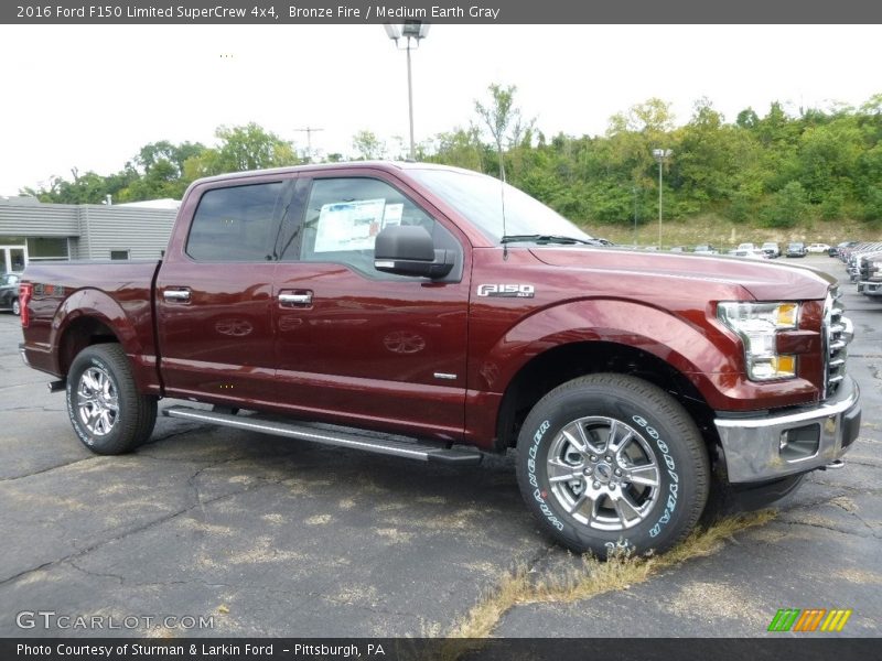 Bronze Fire / Medium Earth Gray 2016 Ford F150 Limited SuperCrew 4x4