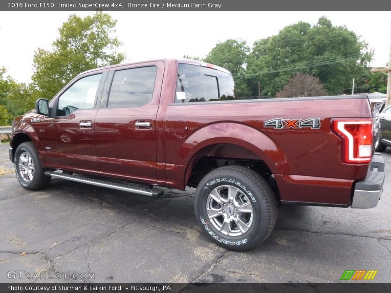 Bronze Fire / Medium Earth Gray 2016 Ford F150 Limited SuperCrew 4x4