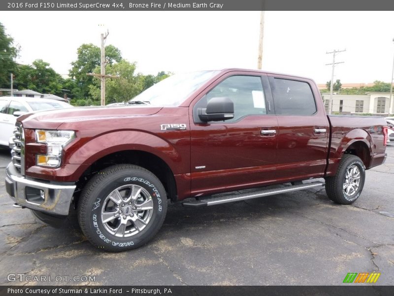 Bronze Fire / Medium Earth Gray 2016 Ford F150 Limited SuperCrew 4x4