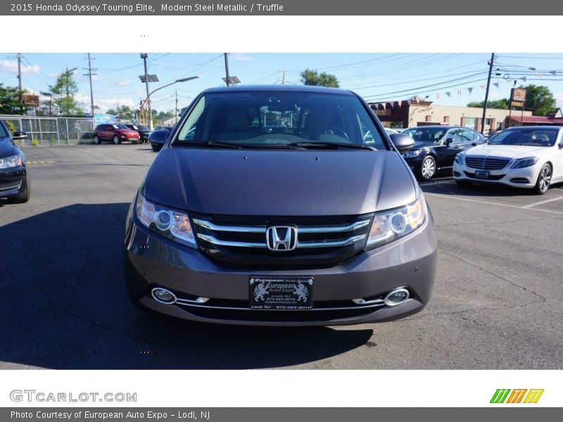 Modern Steel Metallic / Truffle 2015 Honda Odyssey Touring Elite