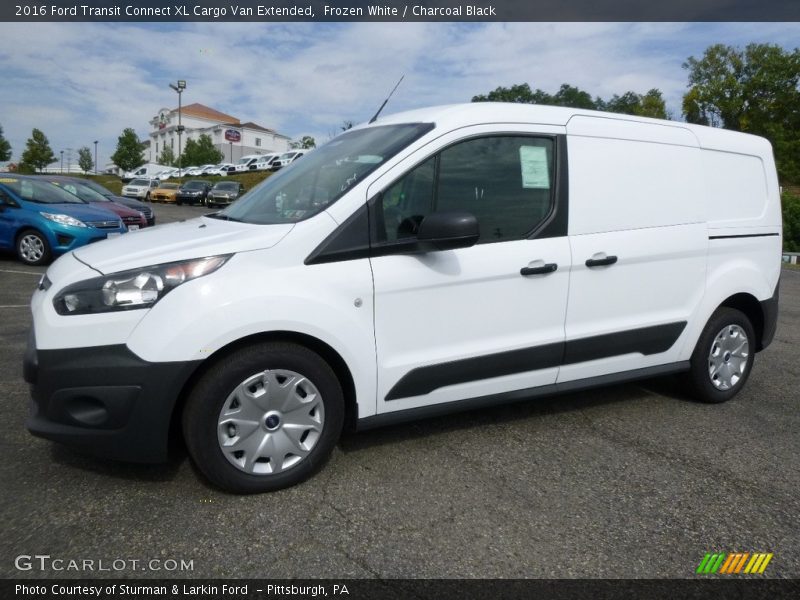 Frozen White / Charcoal Black 2016 Ford Transit Connect XL Cargo Van Extended