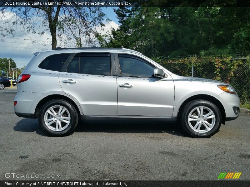 Moonstone Silver / Cocoa Black 2011 Hyundai Santa Fe Limited AWD
