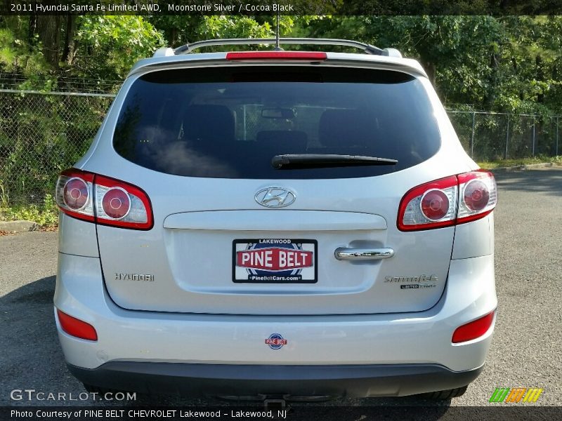 Moonstone Silver / Cocoa Black 2011 Hyundai Santa Fe Limited AWD