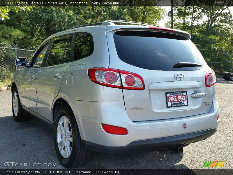 Moonstone Silver / Cocoa Black 2011 Hyundai Santa Fe Limited AWD