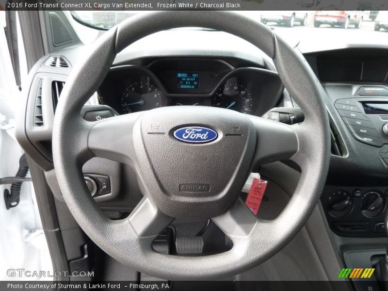 Frozen White / Charcoal Black 2016 Ford Transit Connect XL Cargo Van Extended