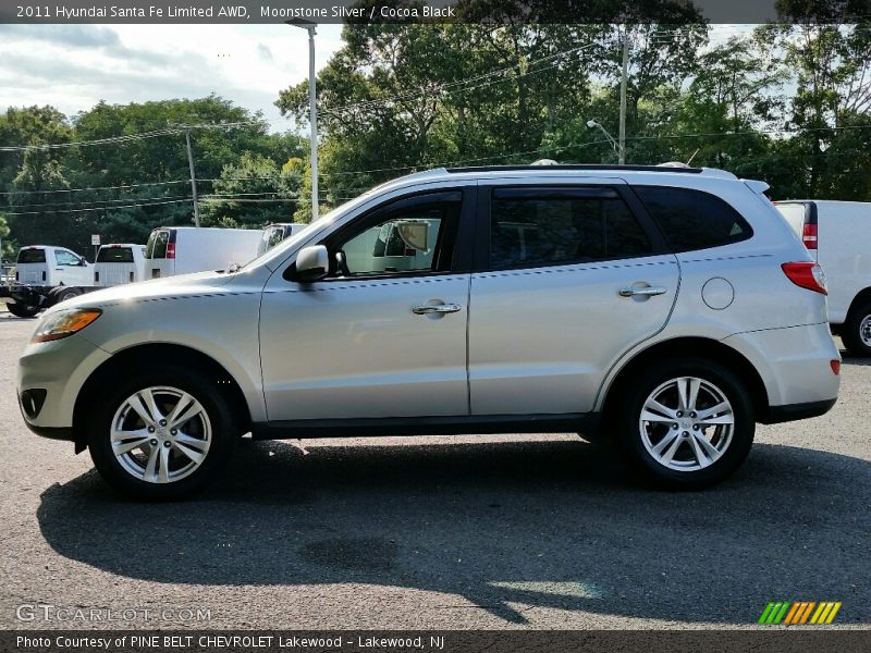 Moonstone Silver / Cocoa Black 2011 Hyundai Santa Fe Limited AWD