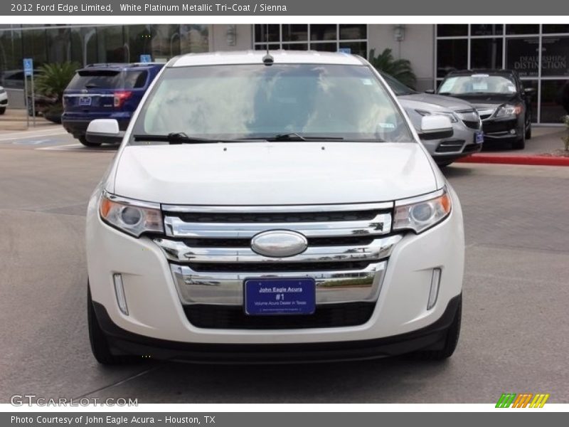 White Platinum Metallic Tri-Coat / Sienna 2012 Ford Edge Limited