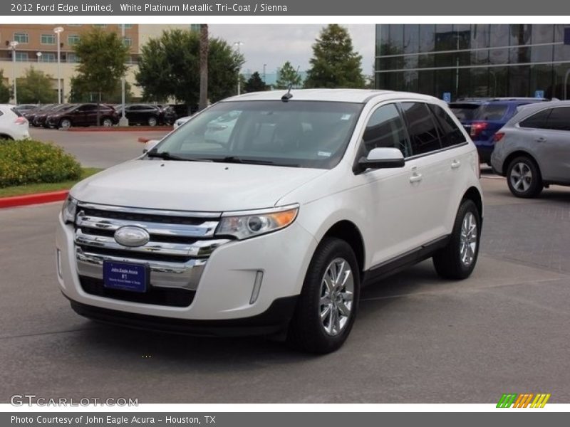 White Platinum Metallic Tri-Coat / Sienna 2012 Ford Edge Limited