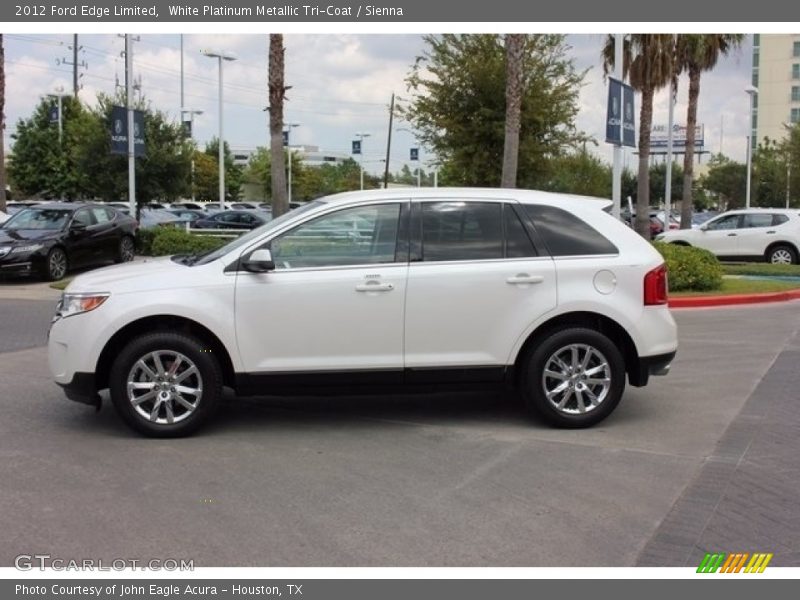 White Platinum Metallic Tri-Coat / Sienna 2012 Ford Edge Limited