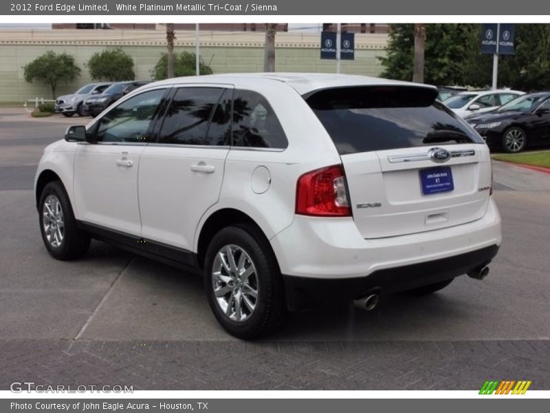 White Platinum Metallic Tri-Coat / Sienna 2012 Ford Edge Limited