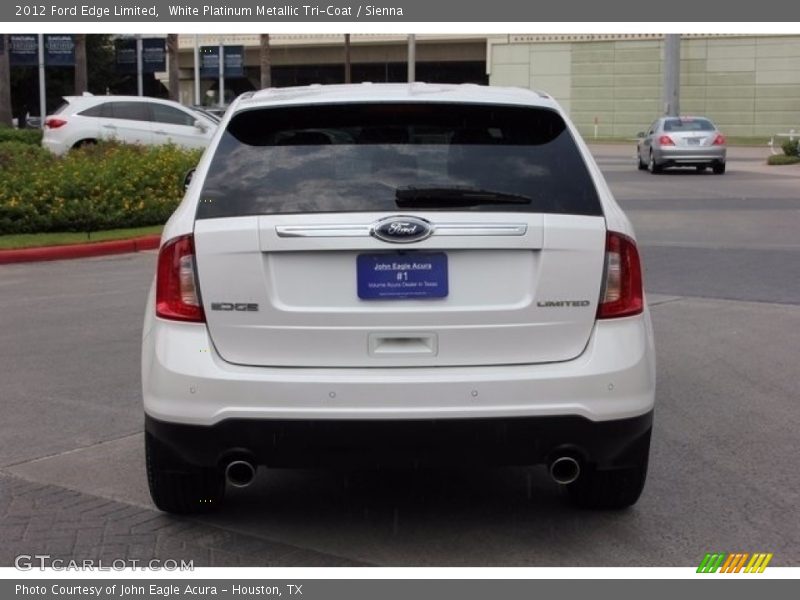 White Platinum Metallic Tri-Coat / Sienna 2012 Ford Edge Limited