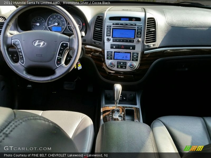 Moonstone Silver / Cocoa Black 2011 Hyundai Santa Fe Limited AWD