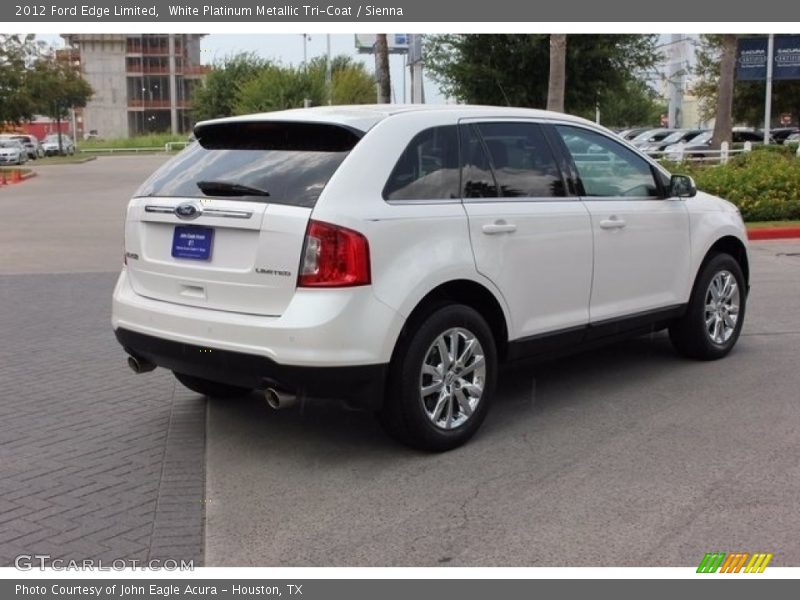 White Platinum Metallic Tri-Coat / Sienna 2012 Ford Edge Limited