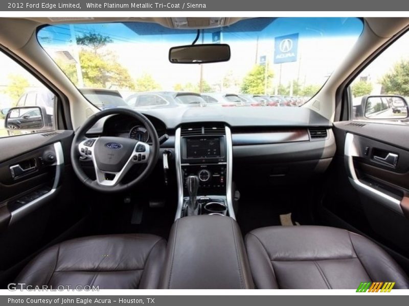 White Platinum Metallic Tri-Coat / Sienna 2012 Ford Edge Limited
