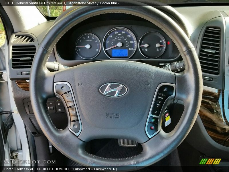 Moonstone Silver / Cocoa Black 2011 Hyundai Santa Fe Limited AWD
