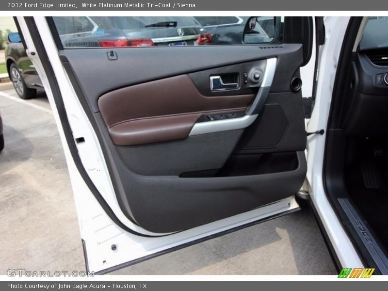 White Platinum Metallic Tri-Coat / Sienna 2012 Ford Edge Limited