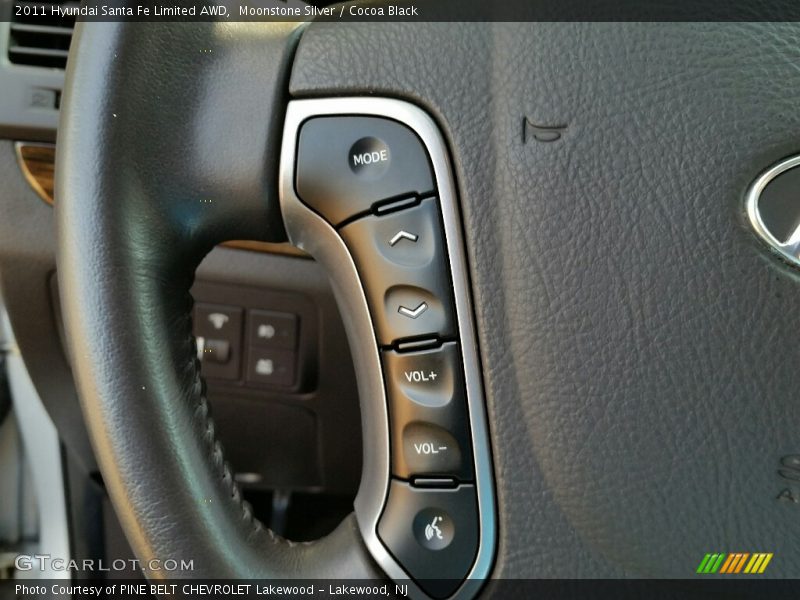 Moonstone Silver / Cocoa Black 2011 Hyundai Santa Fe Limited AWD