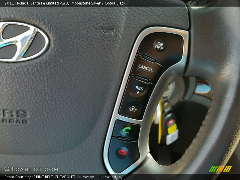 Moonstone Silver / Cocoa Black 2011 Hyundai Santa Fe Limited AWD