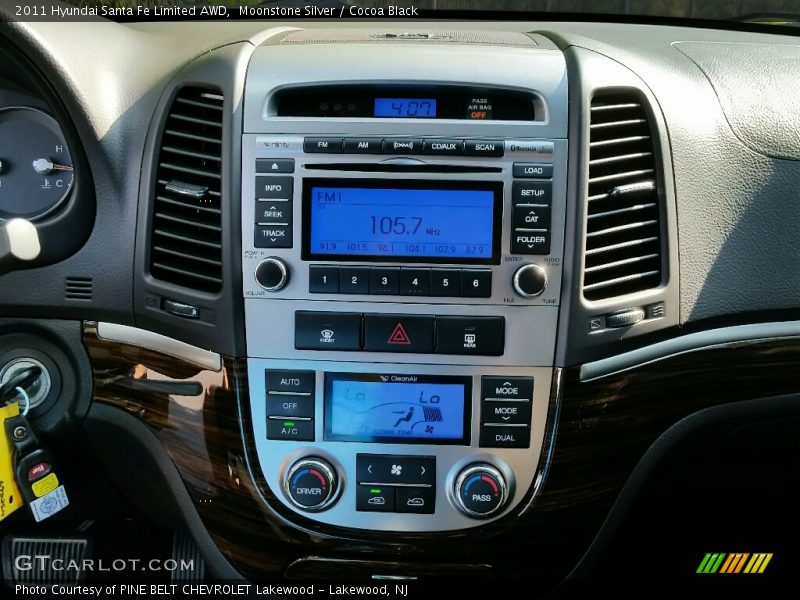 Moonstone Silver / Cocoa Black 2011 Hyundai Santa Fe Limited AWD