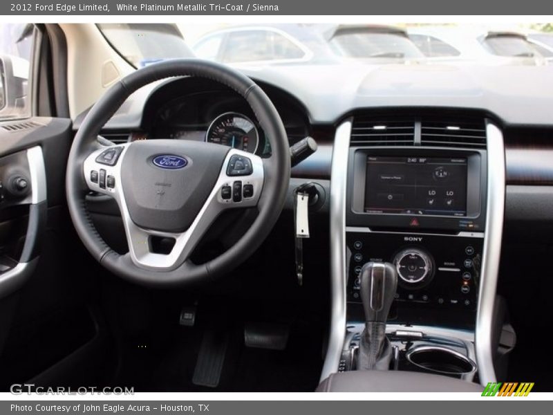 White Platinum Metallic Tri-Coat / Sienna 2012 Ford Edge Limited