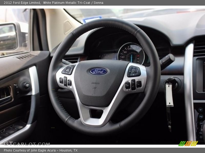 White Platinum Metallic Tri-Coat / Sienna 2012 Ford Edge Limited