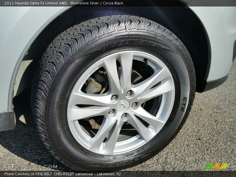 Moonstone Silver / Cocoa Black 2011 Hyundai Santa Fe Limited AWD
