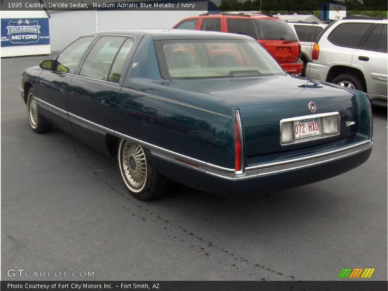 Medium Adriatic Blue Metallic / Ivory 1995 Cadillac DeVille Sedan