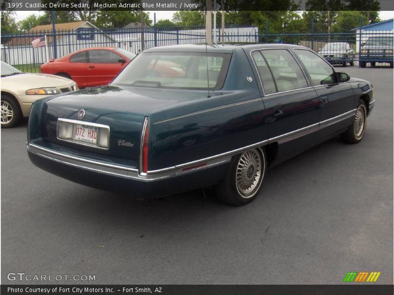 Medium Adriatic Blue Metallic / Ivory 1995 Cadillac DeVille Sedan