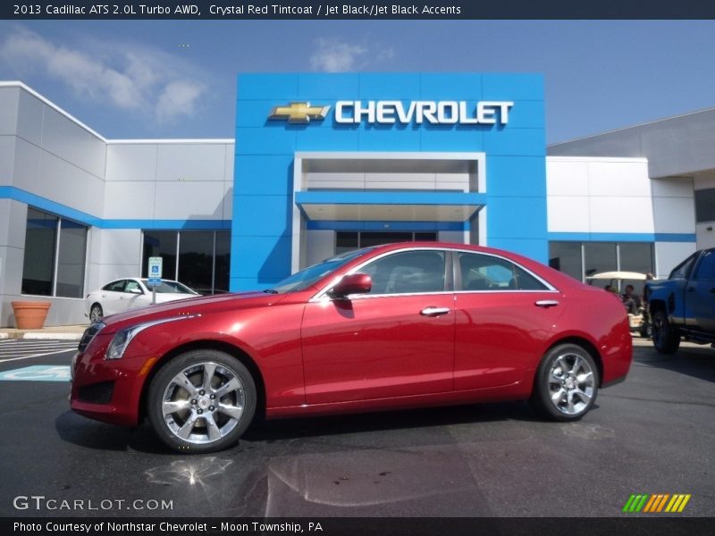 Crystal Red Tintcoat / Jet Black/Jet Black Accents 2013 Cadillac ATS 2.0L Turbo AWD