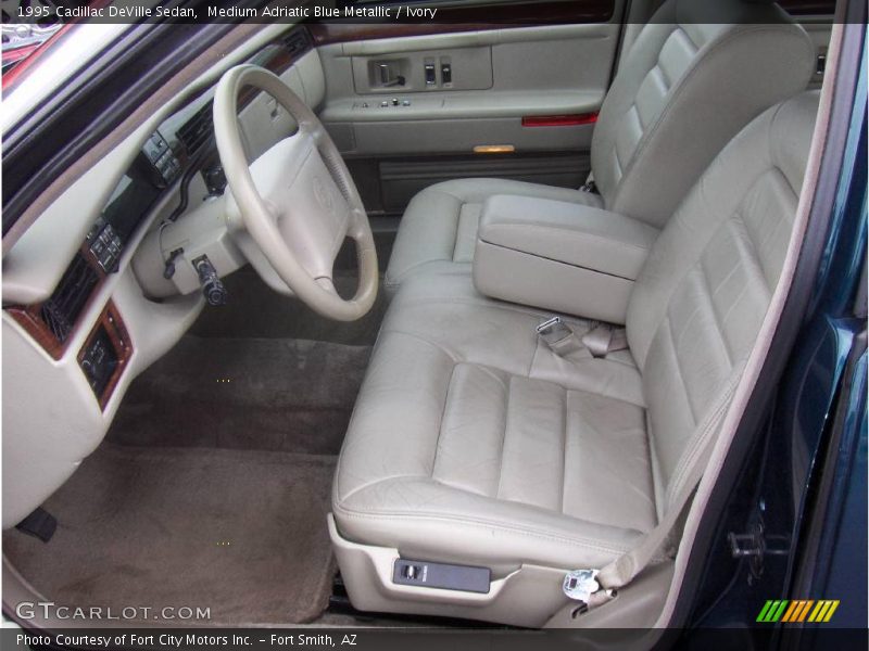 Medium Adriatic Blue Metallic / Ivory 1995 Cadillac DeVille Sedan