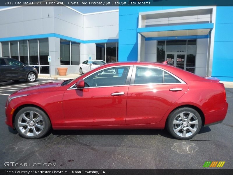Crystal Red Tintcoat / Jet Black/Jet Black Accents 2013 Cadillac ATS 2.0L Turbo AWD